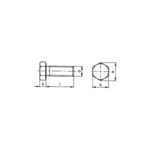 TORNILLO EXAGONAL DIN-933 INOX. A-2 10X20 (CENT.)