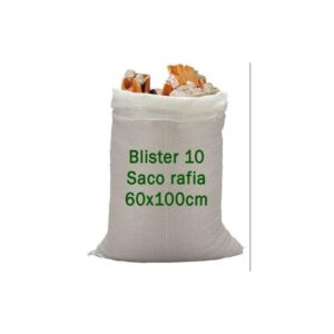 SACO RAFIA 60X100 BLANCO BLISTER 10 UNID. 700121