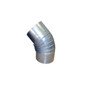 CODO RIZADO GALVANIZADO 0.8 MM. 45 150 MM.