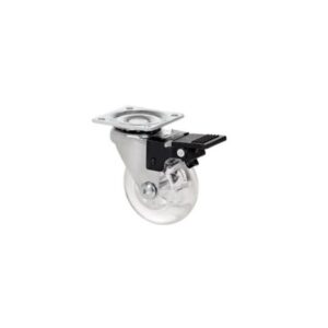 RUEDA GIRATORIA CON PLACA Y FRENO 75MM