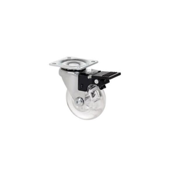RUEDA GIRATORIA CON PLACA Y FRENO 75MM