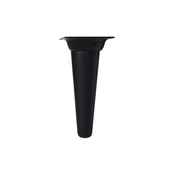 PATA CONICA RECTA 150MM NEGRA/PLATO METAL NEGRO