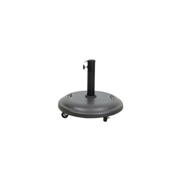 PIE PARASOL 25KG. HORMIGON CON RUEDAS ANTRACITA