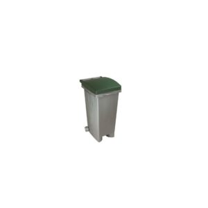 CONTENEDOR JARDIN 80L C/RUEDAS VERDE Y GRIS CVS80