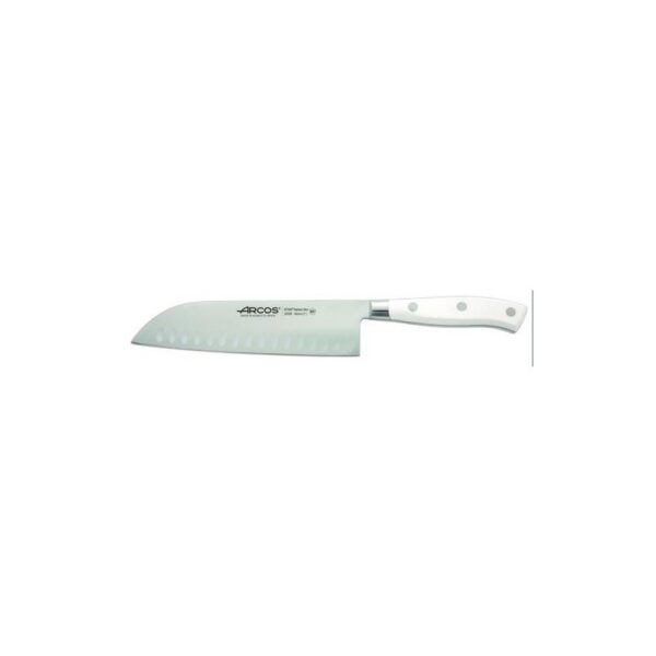 CUCHILLO SANTOKU CON ALVEOLOS 18CM RIVIERA BLANCO