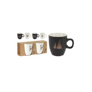 SET 2 TAZAS CERAMICA 150ML DISE￑O DECORATIVO