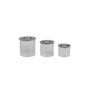 JUEGO 3 BOTES HERMETICOS GRIS/LIMA 050015