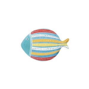 PLATO PESCADO GRANDE 31X21.5CM PORCELANA ROJO