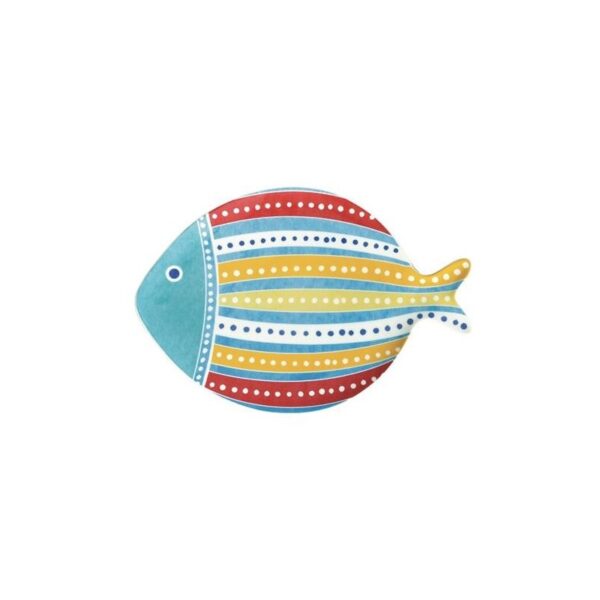 PLATO PESCADO PEQUE￑O 27X19CM PORCELANA ROJO