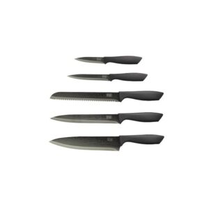 SET 5 CUCHILLO COCINA DAMASK BLACK TITANIUM LOR255