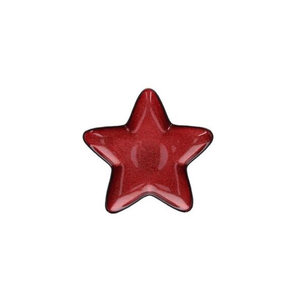 PLATO ESTRELLA 24 CM - COLOR ROJO