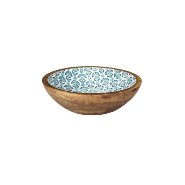 BOL ENSALADERA D.24 CM MADERA JAIPUR AZUL KA0080
