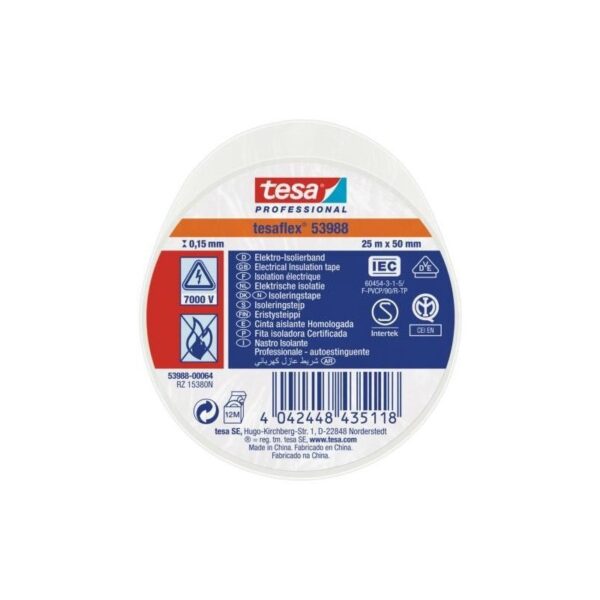 CINTA AISLANTE 25X50 BLANCA 53988
