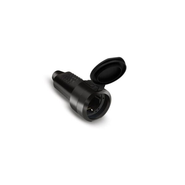 CLAVIJA HEMBRA TT 16 AH. 250 V. GOMA NEGRA