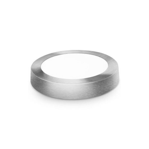 DOWNLIGHT LED 18W. SUPERFICIE REDONDO PLATA FRIA