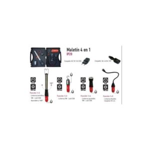 LINTERNAS LED MALETIN 4 EN 1 RECARG. USB/12V MPL41