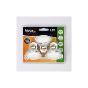 BOMBILLA GU10 SMD CRISTAL 3 W. HALOGENA (PACK-3)