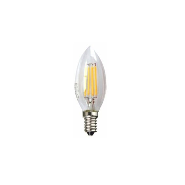 LED ECO FILAMENTO TRANS. VELA 4W E14 3000K