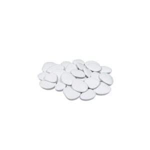 PIEDRAS DECORATIVAS PLASTICO (24UDS) BLANCAS