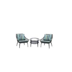 SET GANDIA (1 MESA 2 SILLAS) RATAN PLANO GRIS