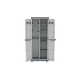 ARMARIO DE RESINA WAVE ESCOBERO GRIS 181X70X43CM