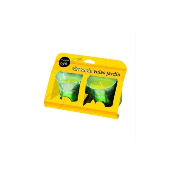VELA EN CUBO METAL C/CITRONELA (PACK 2) 1-20559