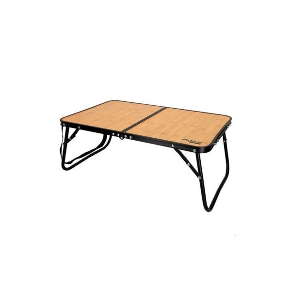 MESA CAMPING PLEGABLE ALU 60X40X26CM -BAMBU