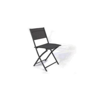 SILLA PLEGABLE ELEA GRIS OSCURO TEX/ACERO