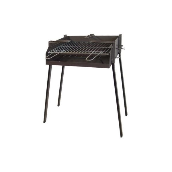 BARBACOA CUADRADA CON SOPORTE PAELLA 50X40X75 CMS.