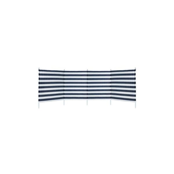 PARAVIENTOS PLAYA 3.2X1 M 4 PARTES RAYAS AZULES