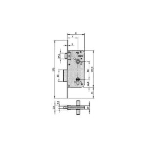 CERRADURA SEGURIDAD 8800/80 BC YL6 70 M3 5 LLAVES