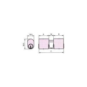 CILINDRO 5964/2525/4 PARA CERRADURA 1964 CVL