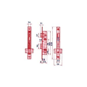 CERRADURA PUERTA METALICA 5560/20 HZ LINCE