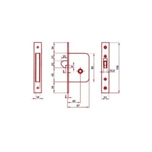 CERRADURA EMBUTIR 5490/40 LP LINCE