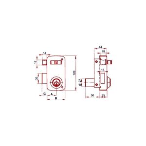 CERRADURA SOBREPONER 5056A/60 HE IZDA. LINCE