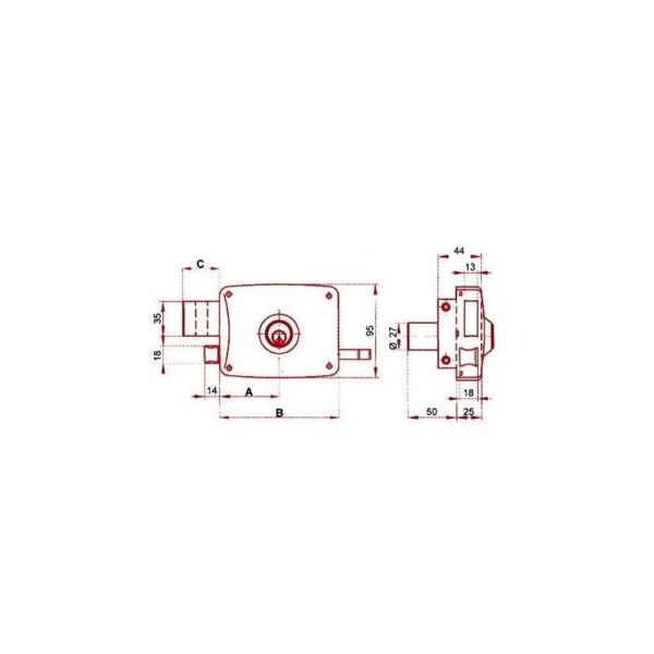 CERRADURA SOBREPONER 5125A/120 HE IZDA. LINCE