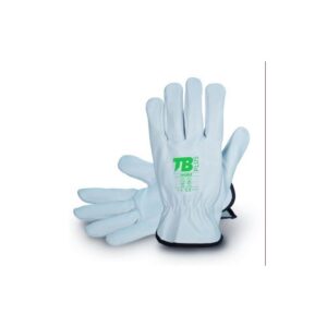 GUANTE FLOR VACUNO GRIS RIBETE TELA 160BSZ-7