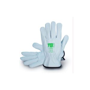 GUANTE FLOR VACUNO GRIS RIBETE TELA 160BSZ-9