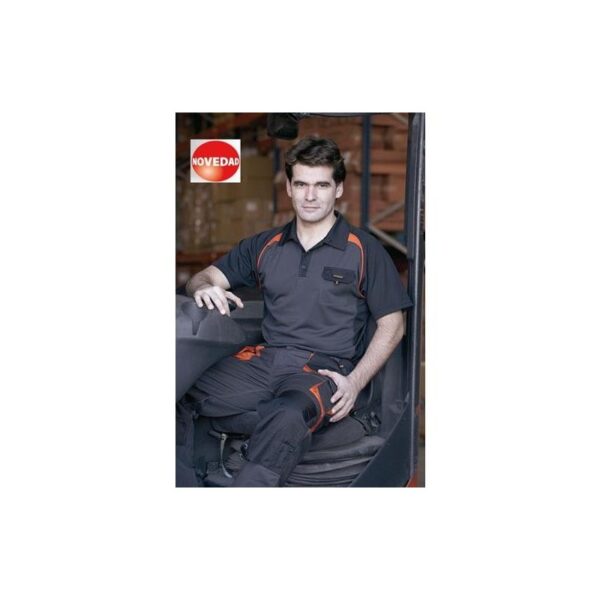 POLO COOL WAY NEGRO/NARANJA 964 S