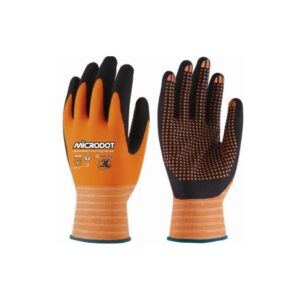 GUANTE NYLON NARANJA MICRODOT T- 8 WX-666 T8